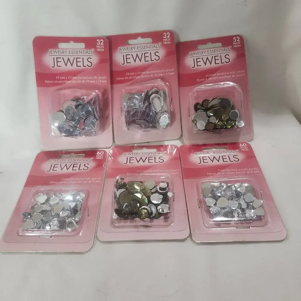 22 Packs Beads Bugles Findings Jewels Mirrors Earring Posts Darice B31